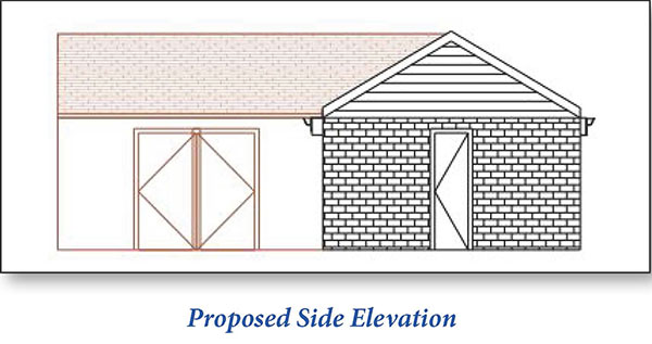 Lot: 16 - ONE-BEDROOM DETACHED BUNGALOW WITH PLANNING FOR EXTENSION - Proposed Side Elevation